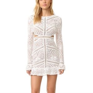 For love & lemons Emerie cutout dress in white